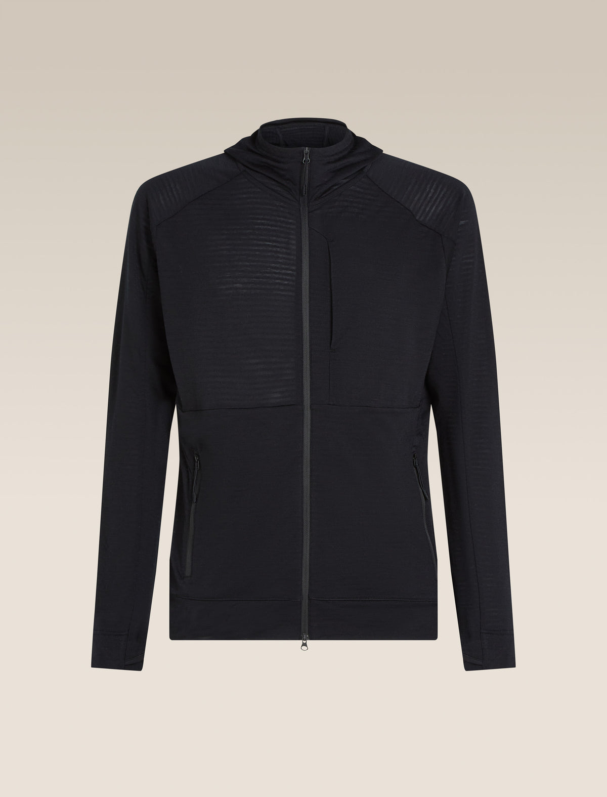 Men’s Merino Blend 200 RealFleece™ Explore Long Sleeve Zip Hoodie Black - 7