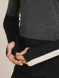 Men's Merino 200 Oasis+ Long Sleeve Crewe Thermal Top Black/Jet Heather - 5