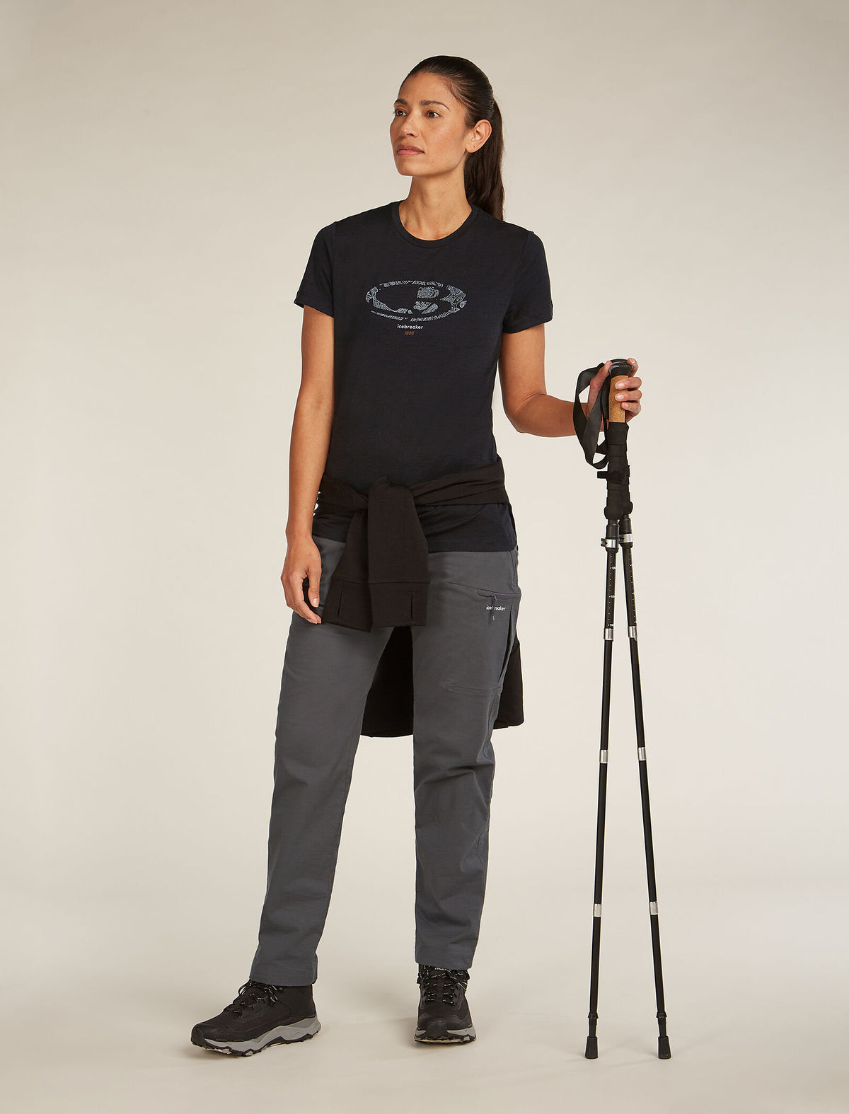 Women’s Merino 150 Tech Lite Short Sleeve T-Shirt icebreaker Anniversary Black - 4