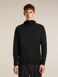 Men’s 150 MerinoFine™ Ace Long Sleeve Zip Hoodie UPF Black - 1