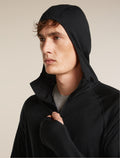 Men’s 150 MerinoFine™ Ace Long Sleeve Zip Hoodie UPF Black - 8