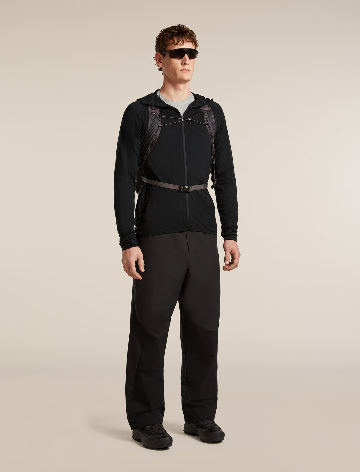 Men’s 150 MerinoFine™ Ace Long Sleeve Zip Hoodie UPF Black - 4