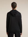 Women’s 150 MerinoFine™ Ace Long Sleeve Zip Hoodie UPF Black - 3