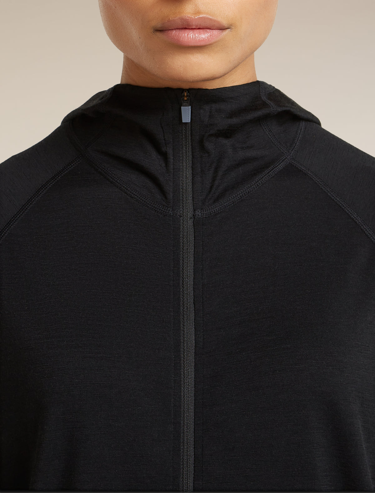 Women’s 150 MerinoFine™ Ace Long Sleeve Zip Hoodie UPF Black - 5