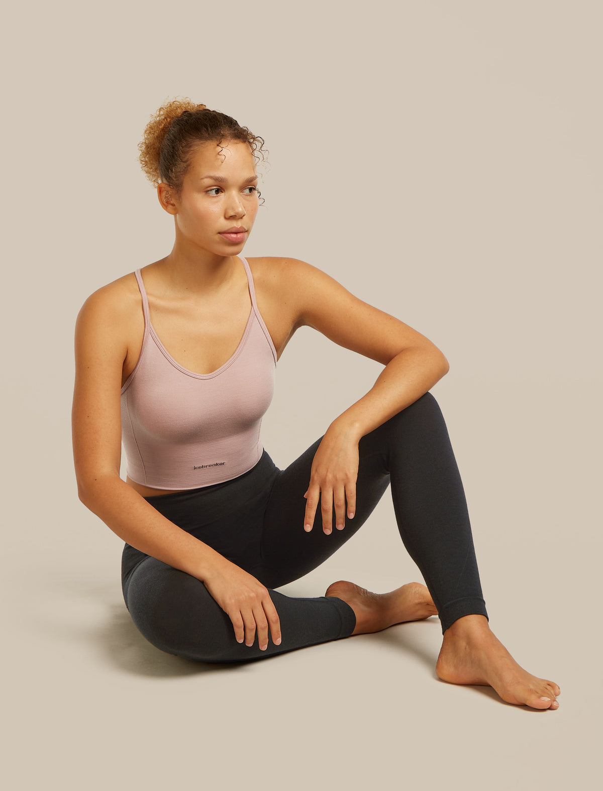 Women’s Merino Blend 260 Seamless Rib Strappy Tank Pink quartz - 8