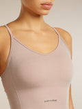 Women’s Merino Blend 260 Seamless Rib Strappy Tank Pink quartz - 5