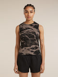 Women’s Merino Blend 125 Cool-Lite™ Speed Tank Motion AOP Porcini/Black/Aop - 1