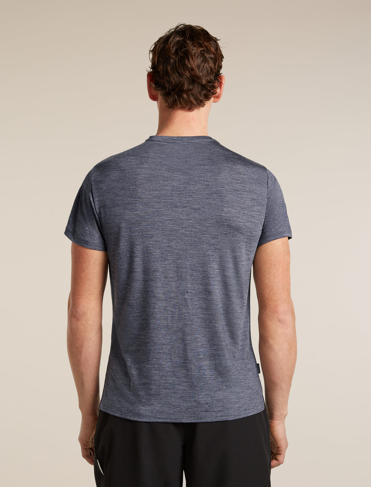 Men’s Merino Blend 125 Cool-Lite™ Sphere Short Sleeve T-Shirt IB Vertical Midnight Navy Hthr - 2