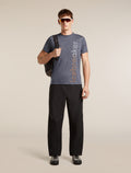 Men’s Merino Blend 125 Cool-Lite™ Sphere Short Sleeve T-Shirt IB Vertical Midnight Navy Hthr - 4