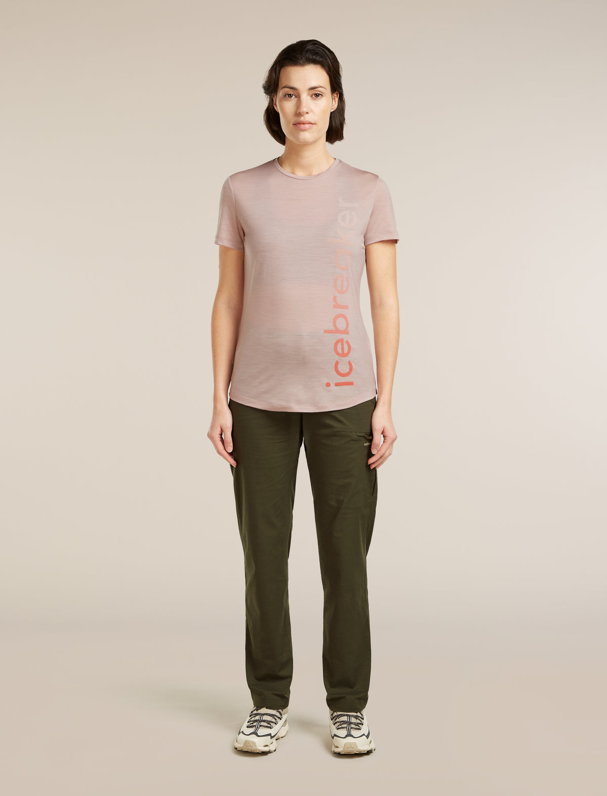 Women’s Merino Blend 125 Cool-Lite™ Sphere Short Sleeve T-Shirt IB Vertical Pink quartz - 3