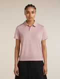 Women’s 15.5 MerinoFine™ Short Sleeve Polo Pink quartz - 1