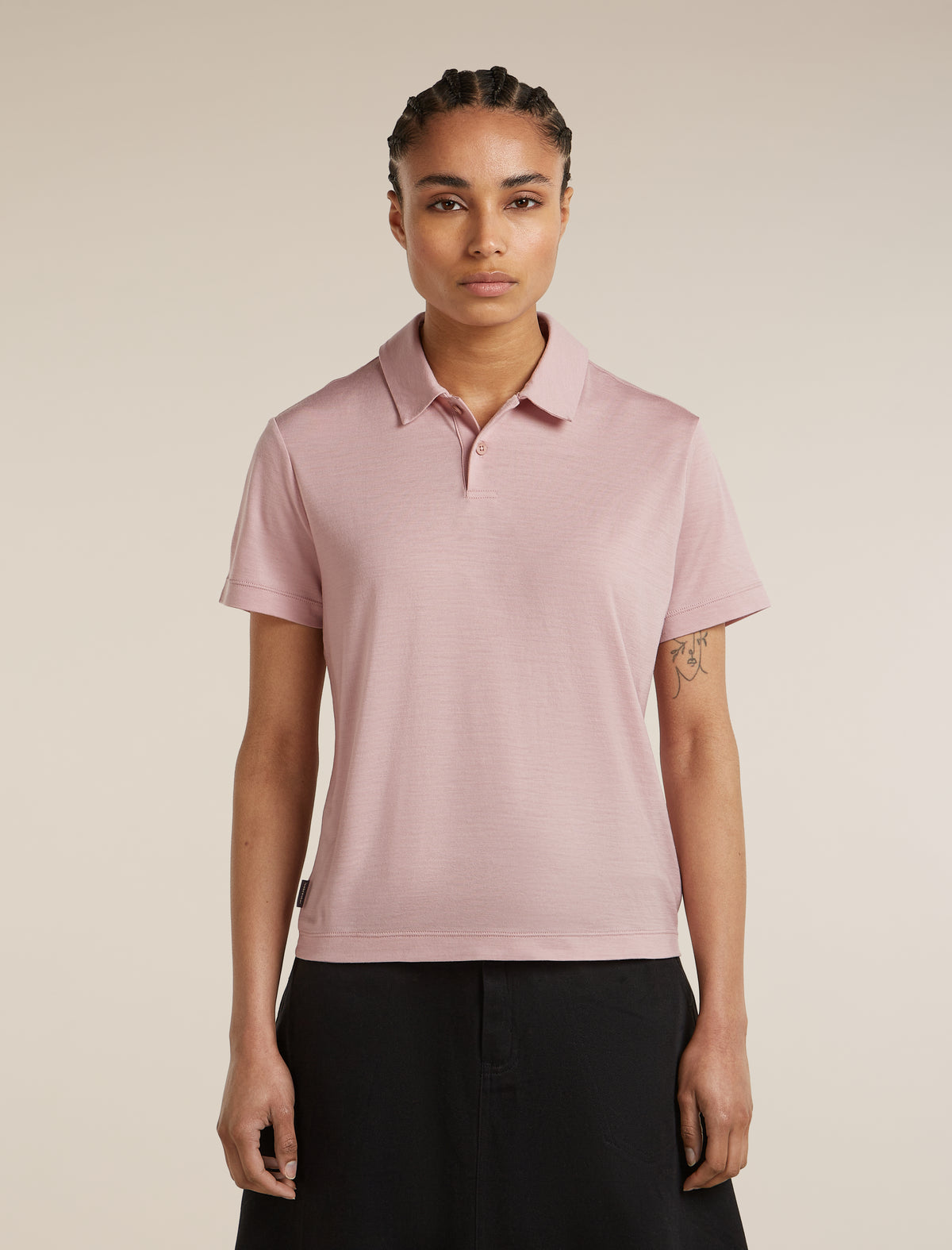 Women’s 15.5 MerinoFine™ Short Sleeve Polo Pink quartz - 1