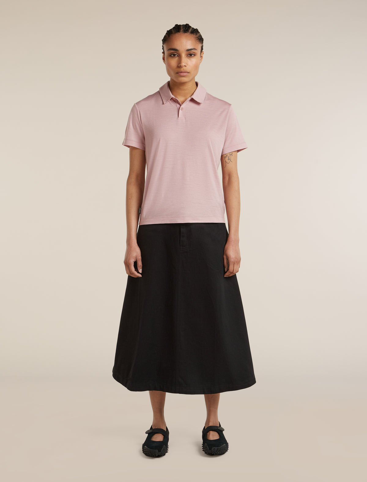 Women’s 15.5 MerinoFine™ Short Sleeve Polo Pink quartz - 3