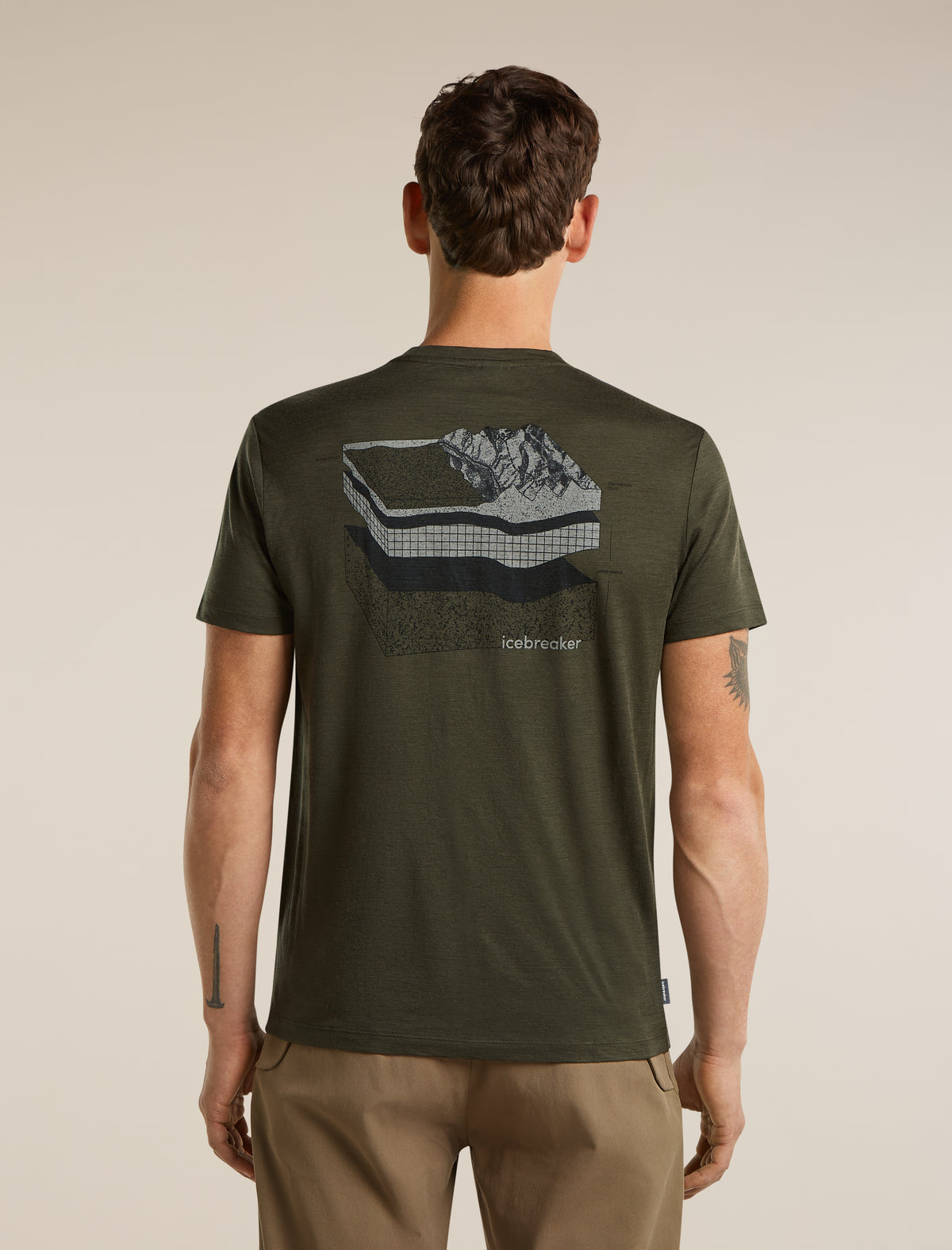 Men's Merino 150 Tech Lite Short Sleeve T Shirt Evolving Layers Dark Loden - 2
