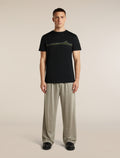 Men's Merino 150 Tech Lite Short Sleeve T Shirt Range Stripes Black - 3