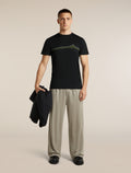 Men's Merino 150 Tech Lite Short Sleeve T Shirt Range Stripes Black - 4