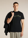 Men's Merino 150 Tech Lite Short Sleeve T Shirt Range Stripes Black - 5