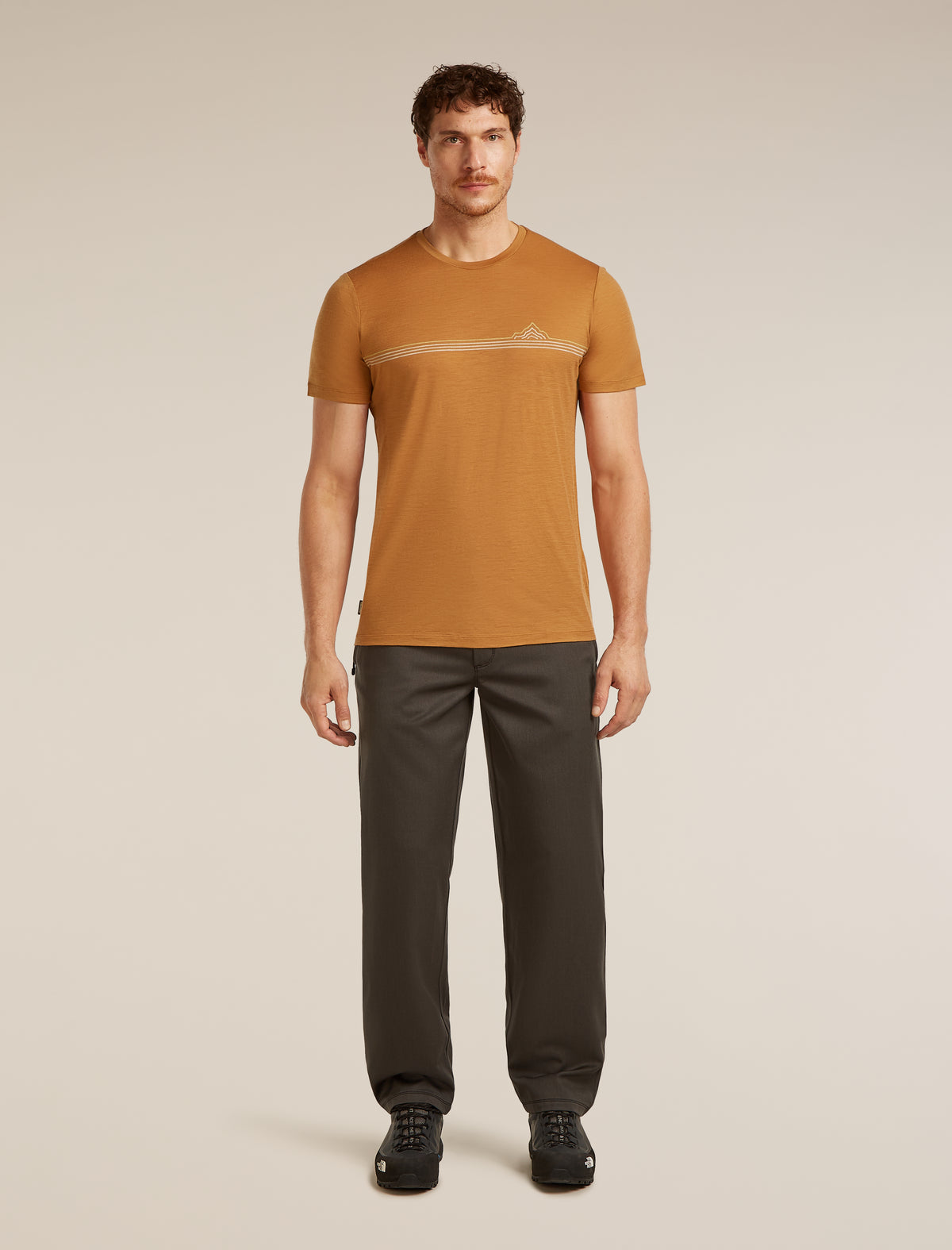 Men’s Merino 150 Tech Lite Short Sleeve T-Shirt Range Stripes Trail - 3