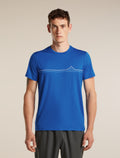 Men's Merino 150 Tech Lite Short Sleeve T Shirt Range Stripes Lazurite - 1