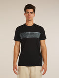Men’s Merino 150 Tech Lite Short Sleeve T-Shirt Elevation Line Black - 1