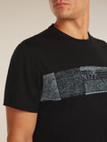 Men’s Merino 150 Tech Lite Short Sleeve T-Shirt Elevation Line Black - 5