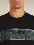 Men’s Merino 150 Tech Lite Short Sleeve T-Shirt Elevation Line Black - 6