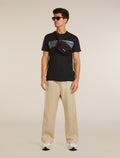 Men’s Merino 150 Tech Lite Short Sleeve T-Shirt Elevation Line Black - 4