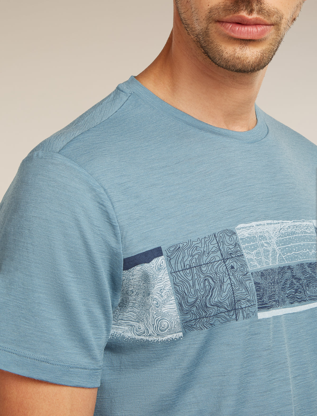 Men’s Merino 150 Tech Lite Short Sleeve T-Shirt Elevation Line Flint blue - 6