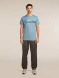 Men’s Merino 150 Tech Lite Short Sleeve T-Shirt Elevation Line Flint blue - 3