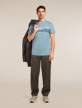 Men’s Merino 150 Tech Lite Short Sleeve T-Shirt Elevation Line Flint blue - 4