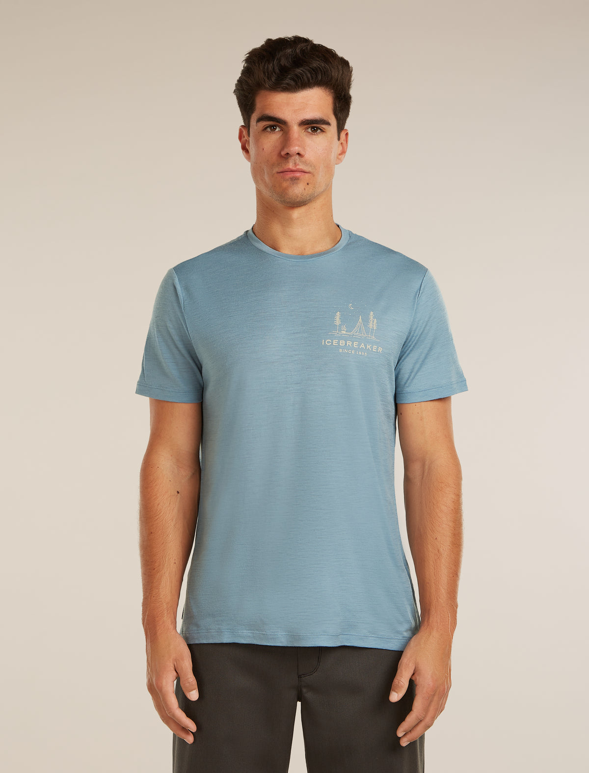 Men’s Merino 150 Tech Lite Short Sleeve T-Shirt Peaceful Pass Flint blue - 2