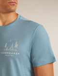 Men’s Merino 150 Tech Lite Short Sleeve T-Shirt Peaceful Pass Flint blue - 6