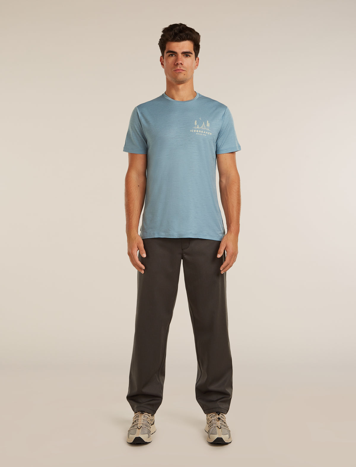 Men’s Merino 150 Tech Lite Short Sleeve T-Shirt Peaceful Pass Flint blue - 3