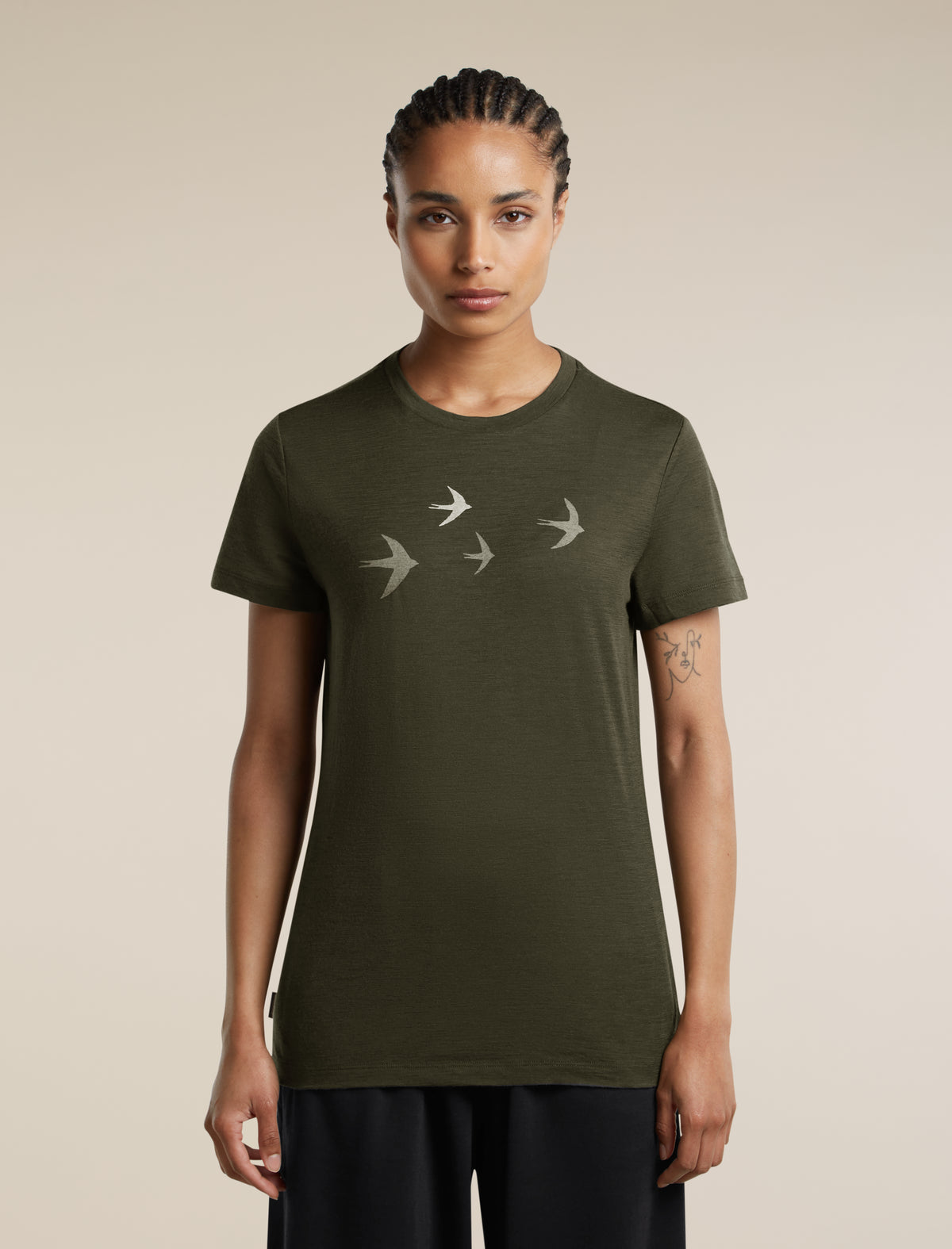 Women's 150 Tech Lite Short Sleeve T Shirt Bird Transit Dark Loden - 1