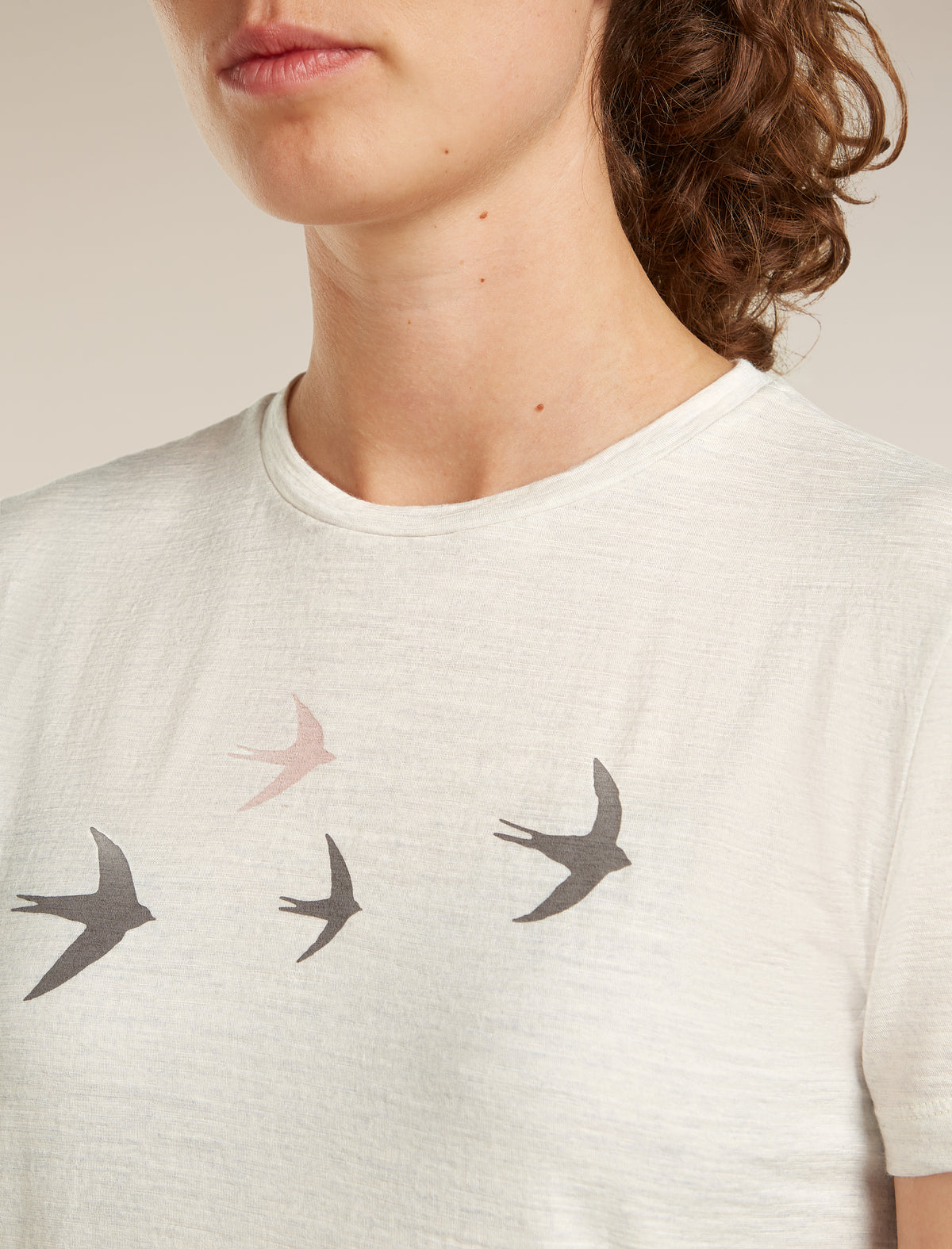 Women’s Merino 150 Tech Lite Short Sleeve T-Shirt Bird Transit Ecru Hthr - 9
