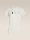Women’s Merino 150 Tech Lite Short Sleeve T-Shirt Bird Transit Ecru Hthr - 7