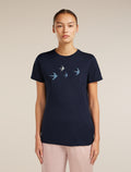 Women’s Merino 150 Tech Lite Short Sleeve T-Shirt Bird Transit Midnight Navy - 1