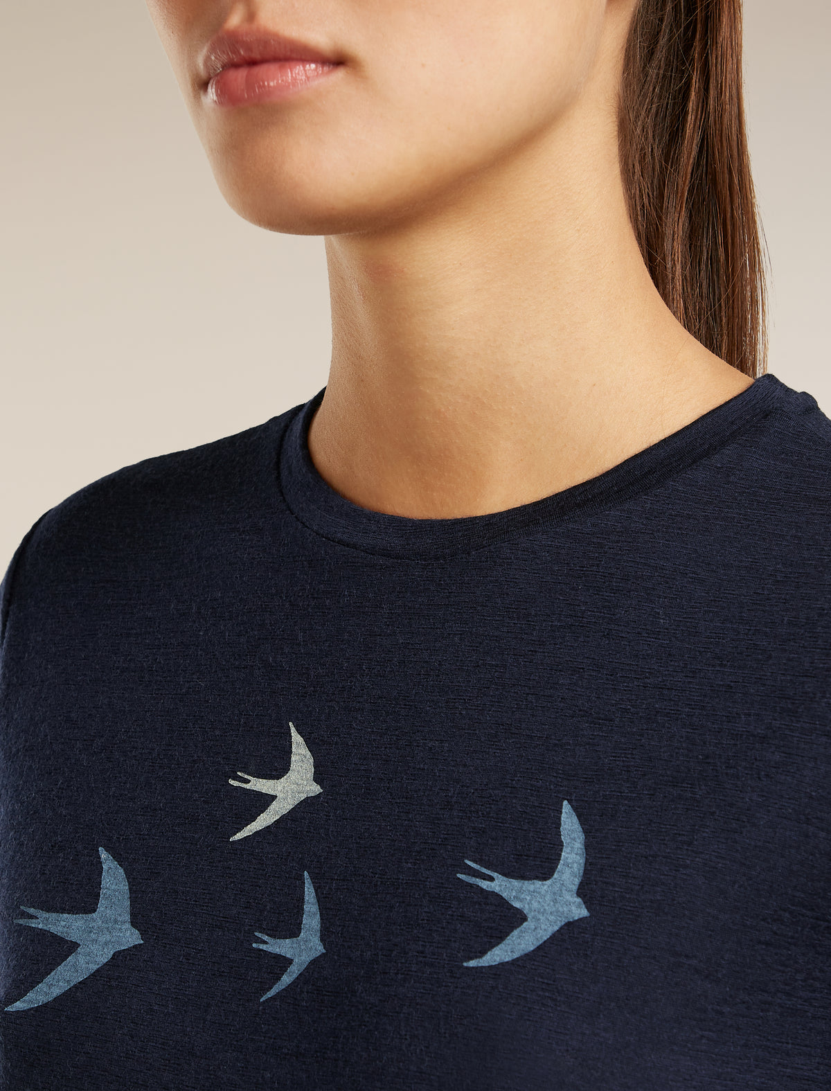 Women’s Merino 150 Tech Lite Short Sleeve T-Shirt Bird Transit Midnight Navy - 9