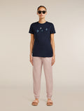 Women’s Merino 150 Tech Lite Short Sleeve T-Shirt Bird Transit Midnight Navy - 4