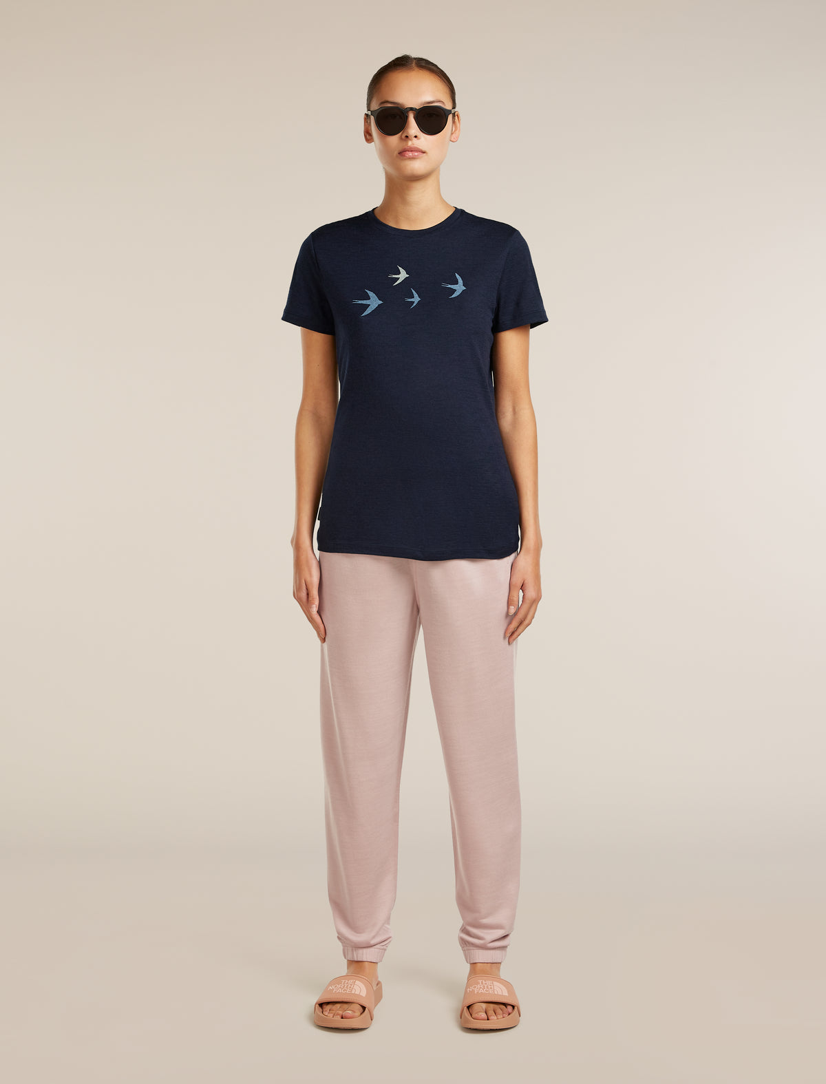 Women’s Merino 150 Tech Lite Short Sleeve T-Shirt Bird Transit Midnight Navy - 4