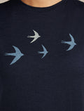 Women’s Merino 150 Tech Lite Short Sleeve T-Shirt Bird Transit Midnight Navy - 5