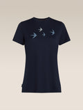 Women’s Merino 150 Tech Lite Short Sleeve T-Shirt Bird Transit Midnight Navy - 7