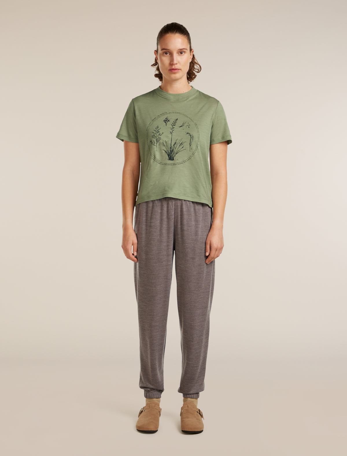 Women’s Merino 150 Tech Lite Short Sleeve Crop T-Shirt Seed Story Lichen - 3