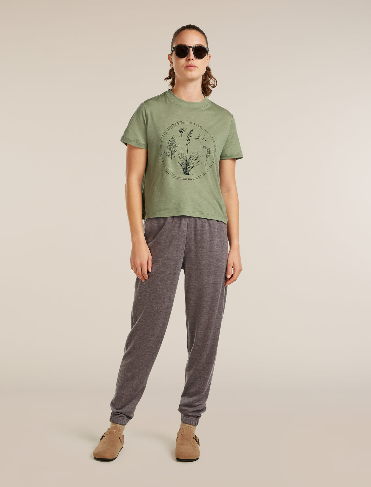 Women’s Merino 150 Tech Lite Short Sleeve Crop T-Shirt Seed Story Lichen - 4