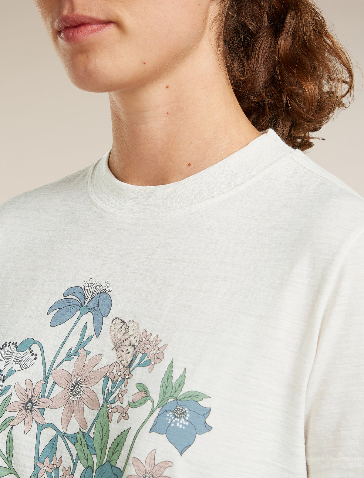 Women’s Merino 150 Tech Lite Short Sleeve Crop T-Shirt NZ Flora Ecru Hthr - 6