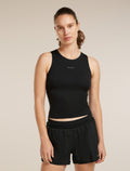 Women’s Merino 150 Active Cropped Bra-Tank Black - 1
