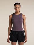 Women's Merino 150 Active Cropped Bra-Tank Grey plum - 1