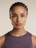 Women's Merino 150 Active Cropped Bra-Tank Grey plum - 6