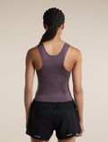 Women's Merino 150 Active Cropped Bra-Tank Grey plum - 2