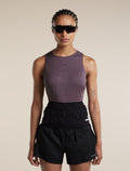 Women's Merino 150 Active Cropped Bra-Tank Grey plum - 5